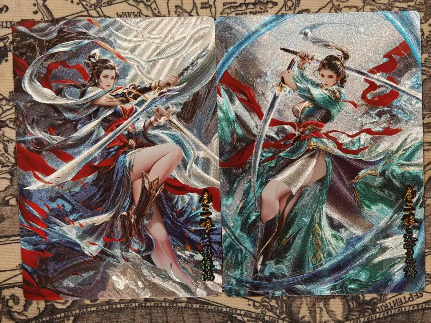 龙虎卡牌第六二场 百里霸场 （无佣金，周六结拍，欢迎送拍） 粗闪2张 奇点-云影惊鸿&天空之舞 扈三娘