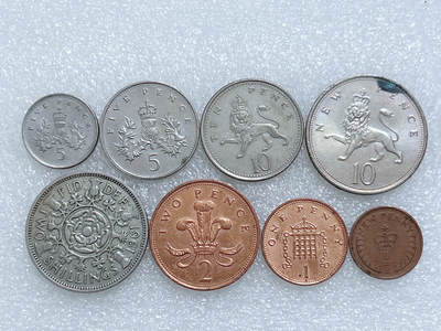 第一海外回流一元起拍收藏 散集专场  第261期 - 英国不同版本硬币 8枚