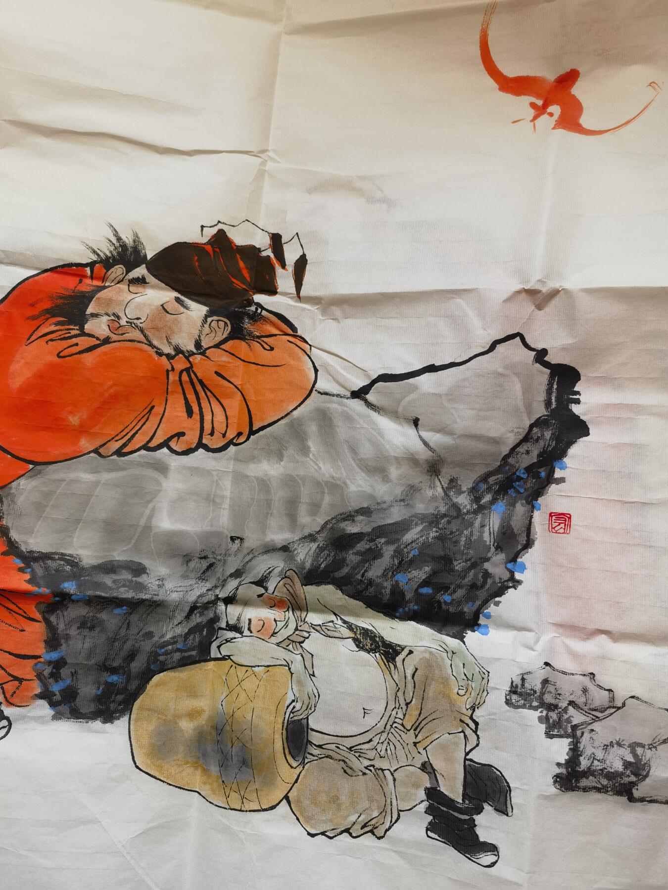 钟馗纳福国画作品69*69cm