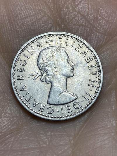 2025年第一百二十三场(总第一百四十九场）外国好品散币(免佣金) 英国🇬🇧1965年6便士(伊丽莎白二世青年桂冠第二版)