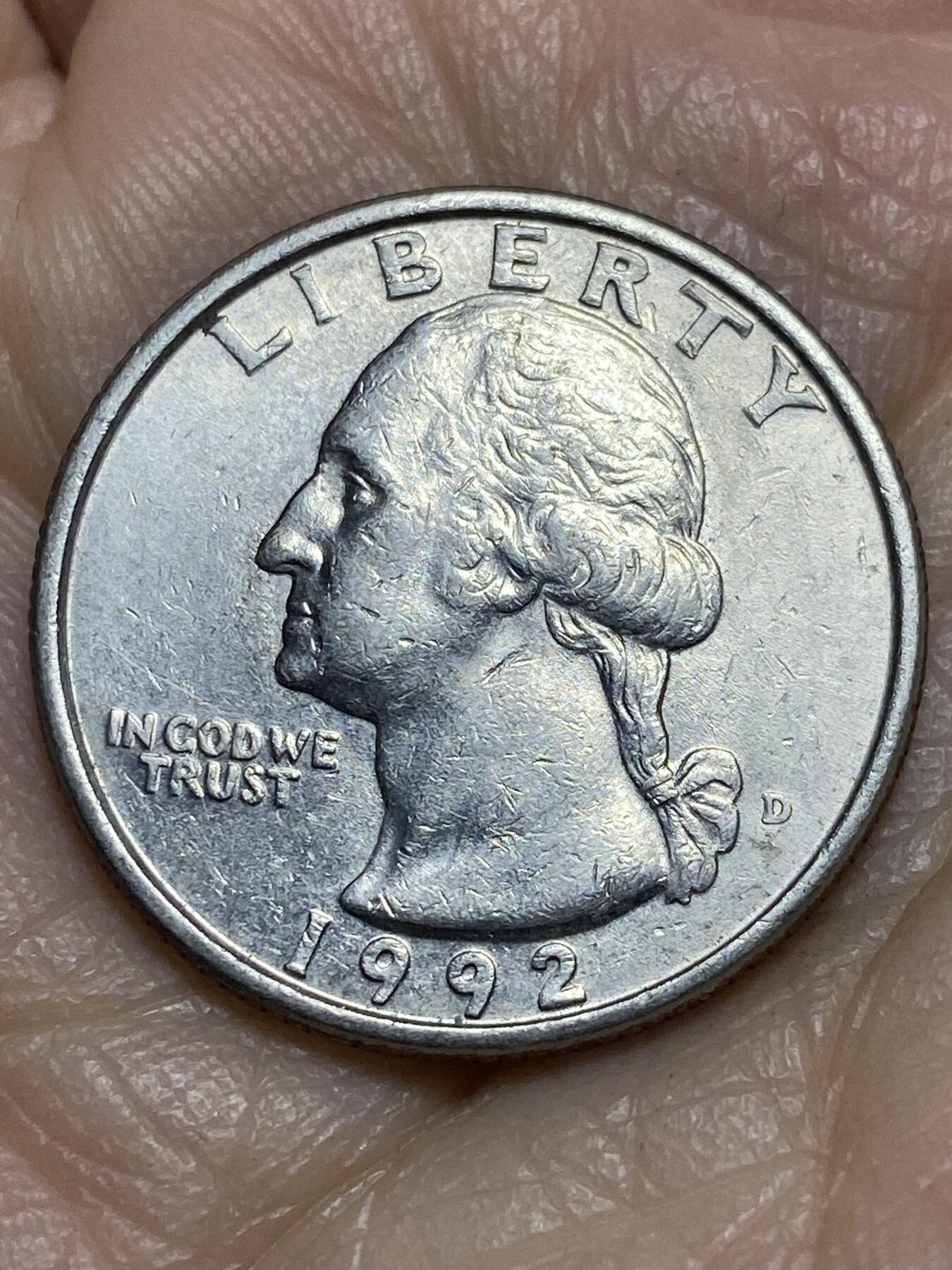 2025年第一百二十三场(总第一百四十九场）外国好品散币(免佣金) 美国🇺🇸1992年1/4美元(D标，丹佛造)