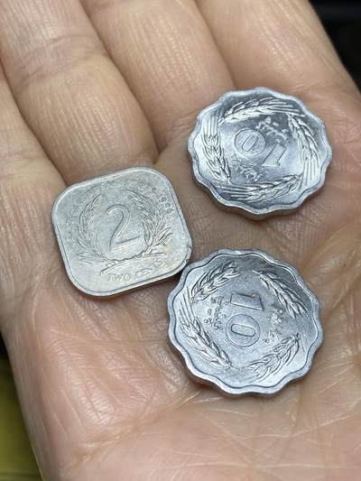 2025年第一百二十二场(总第一百四十八场）外国好品散币(免佣金) - 散币3枚：东加勒比1996年2分，巴基斯坦🇵🇰1974年10派沙