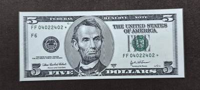 北京马甸外国币专卖第146期，外国纸币币专场，陆续上拍，欢迎关注 - 2003年版美国5美元纸币补号全新