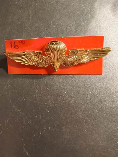 老王徽章第161期 - 美国海军陆战队伞降技能章     3英寸军官版