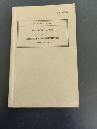老王徽章第161期 - 美国战争部“飞机仪表”技术手册 1942年出版 供美国海陆军航空兵和地勤人员培训使用 234页 内容丰富