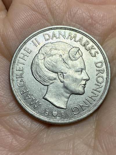 2025年第一百二十三场(总第一百四十九场）外国好品散币(免佣金) 丹麦🇩🇰1979年1克朗(玛格丽特二世第二版，B; B版)