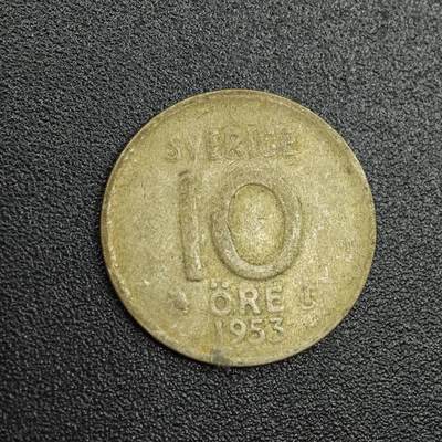 【淘币小摊】实时拍第七百八十八拍   散币小银币场   满百包邮可预留二周 每周一统一发货   - 瑞典1953年10欧尔银币