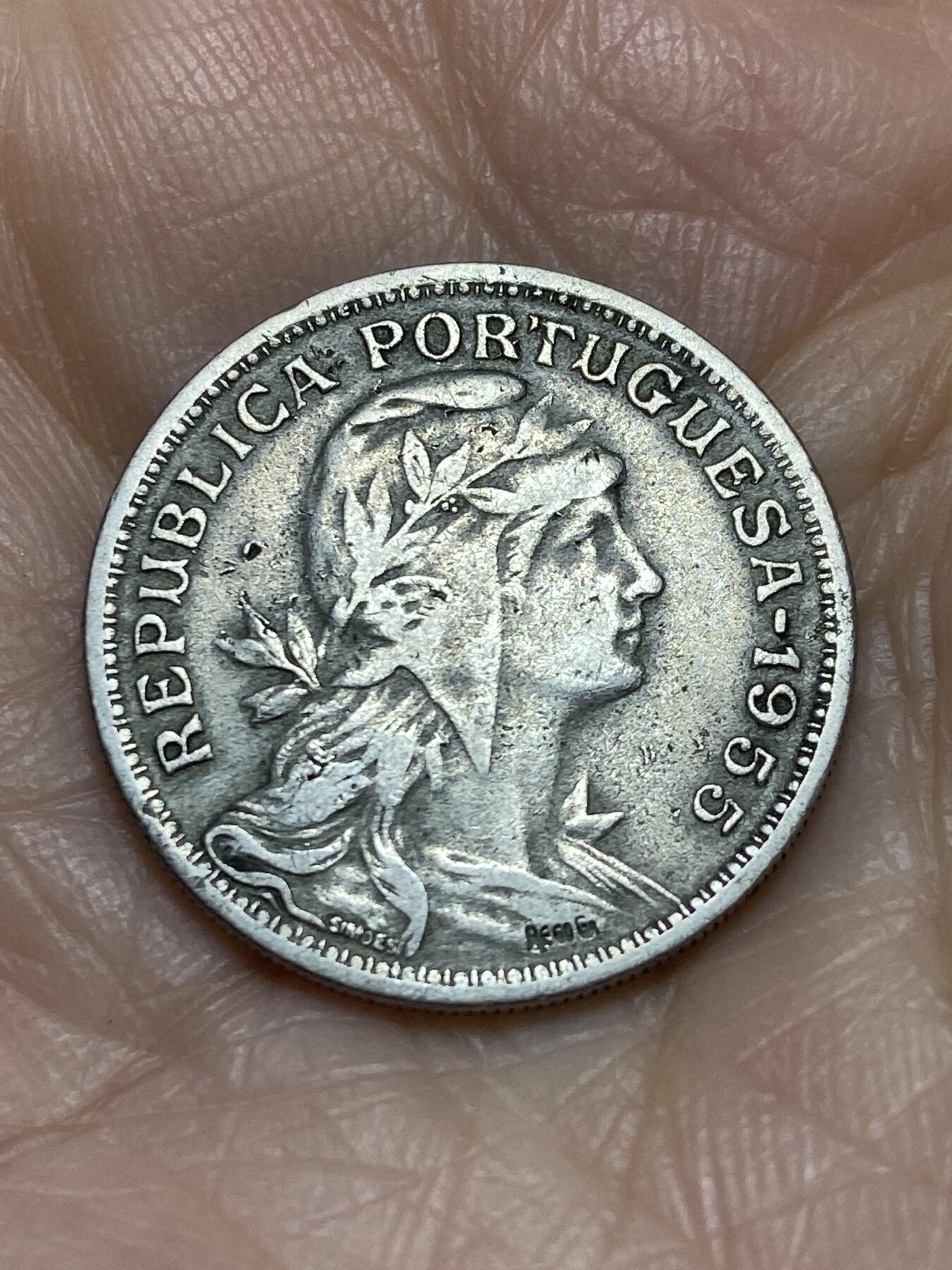 2025年第一百二十二场(总第一百四十八场）外国好品散币(免佣金) 葡萄牙🇵🇹1955年50分(共和国时期第四套)