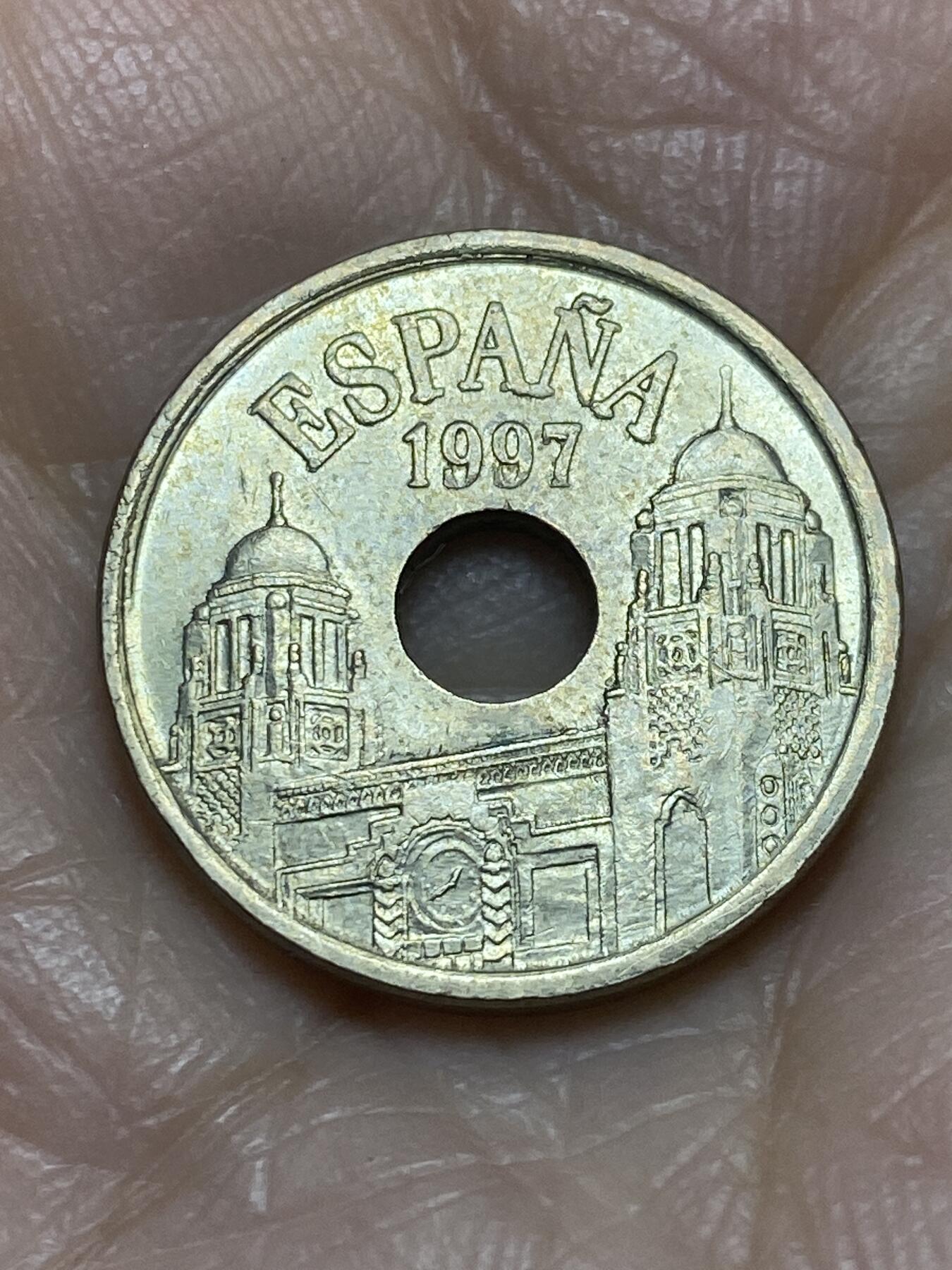 2025年第一百二十二场(总第一百四十八场）外国好品散币(免佣金) 西班牙🇪🇸1997年25比塞塔(梅利利亚自治市纪念币)