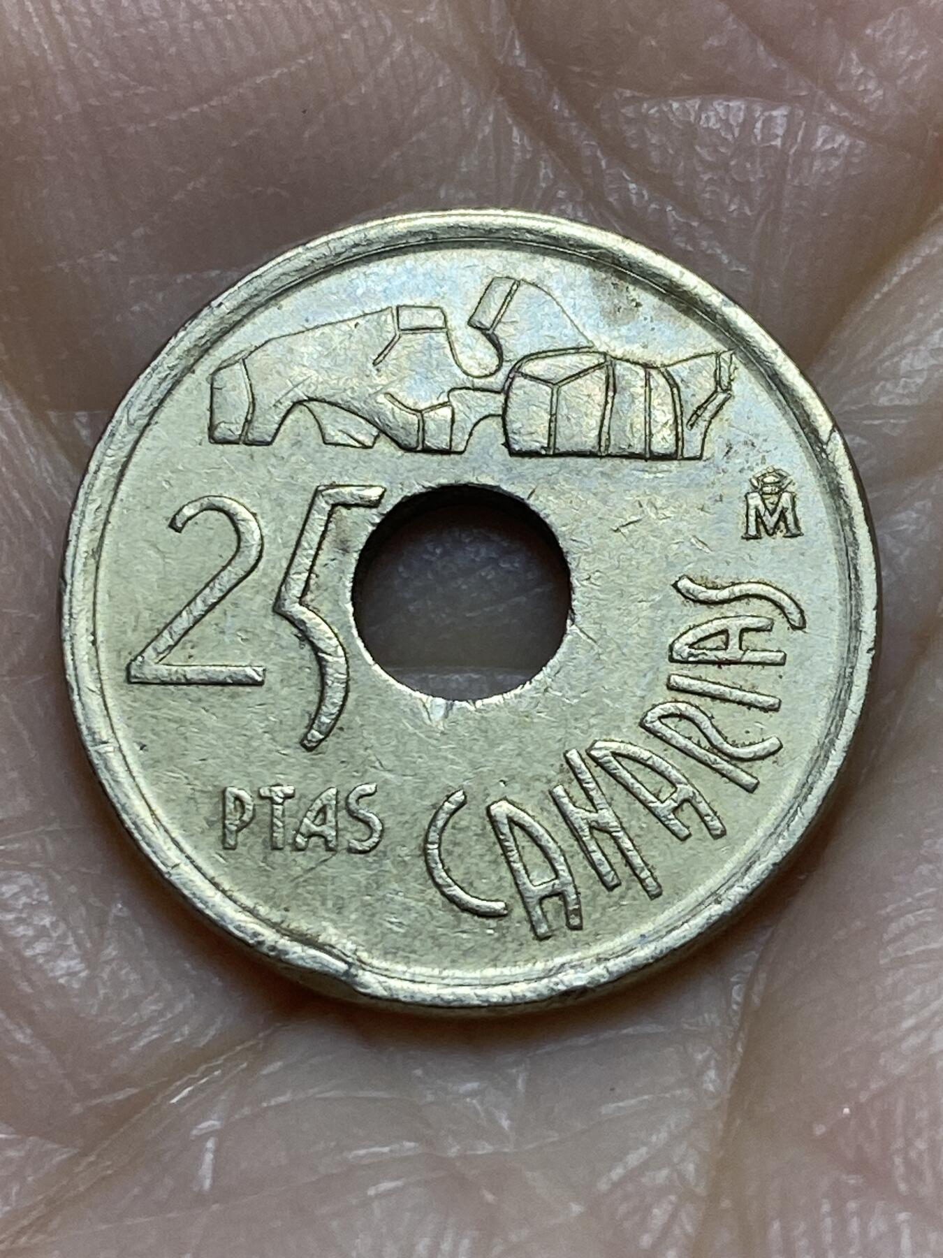 2025年第一百二十二场(总第一百四十八场）外国好品散币(免佣金) 西班牙🇪🇸1994年25比塞塔(加纳利群岛纪念币)