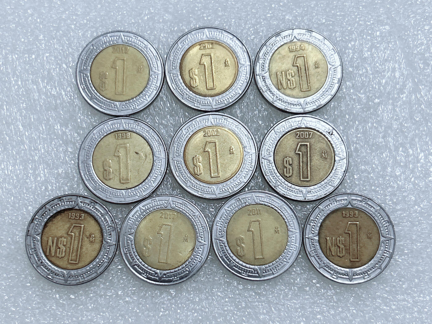 第一海外回流一元起拍收藏 散集专场  第261期 墨西哥1比索硬币 10枚