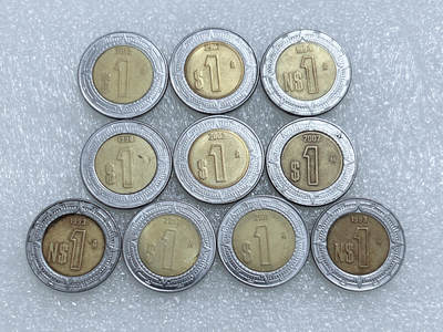 第一海外回流一元起拍收藏 散集专场  第261期 - 墨西哥1比索硬币 10枚