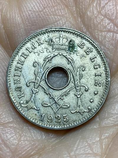 2025年第一百二十三场(总第一百四十九场）外国好品散币(免佣金) 比利时🇧🇪1925年5分(阿尔贝一世时期，荷语版)