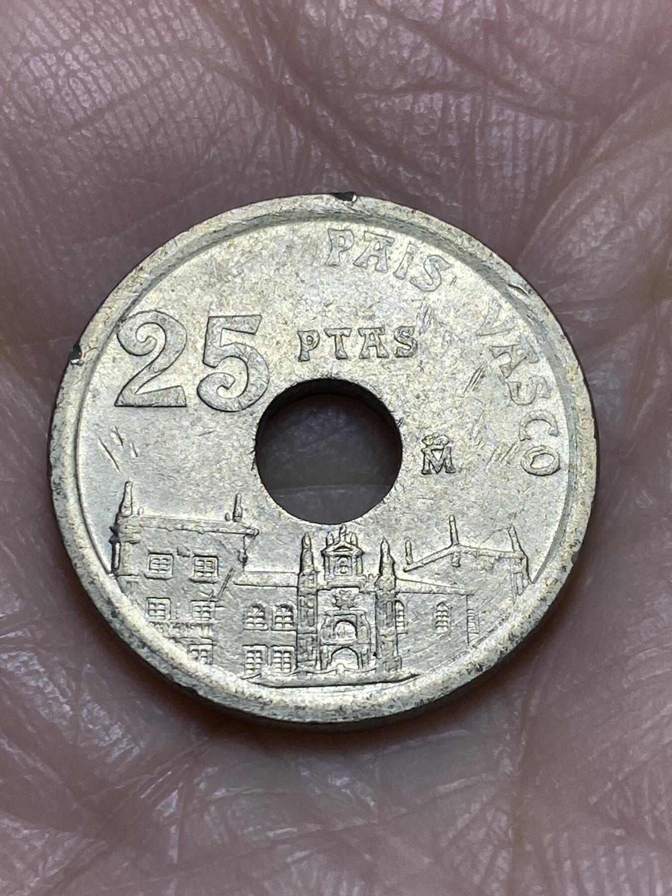 2025年第一百二十二场(总第一百四十八场）外国好品散币(免佣金) 西班牙🇪🇸1993年25比塞塔(巴斯克自治区纪念币)