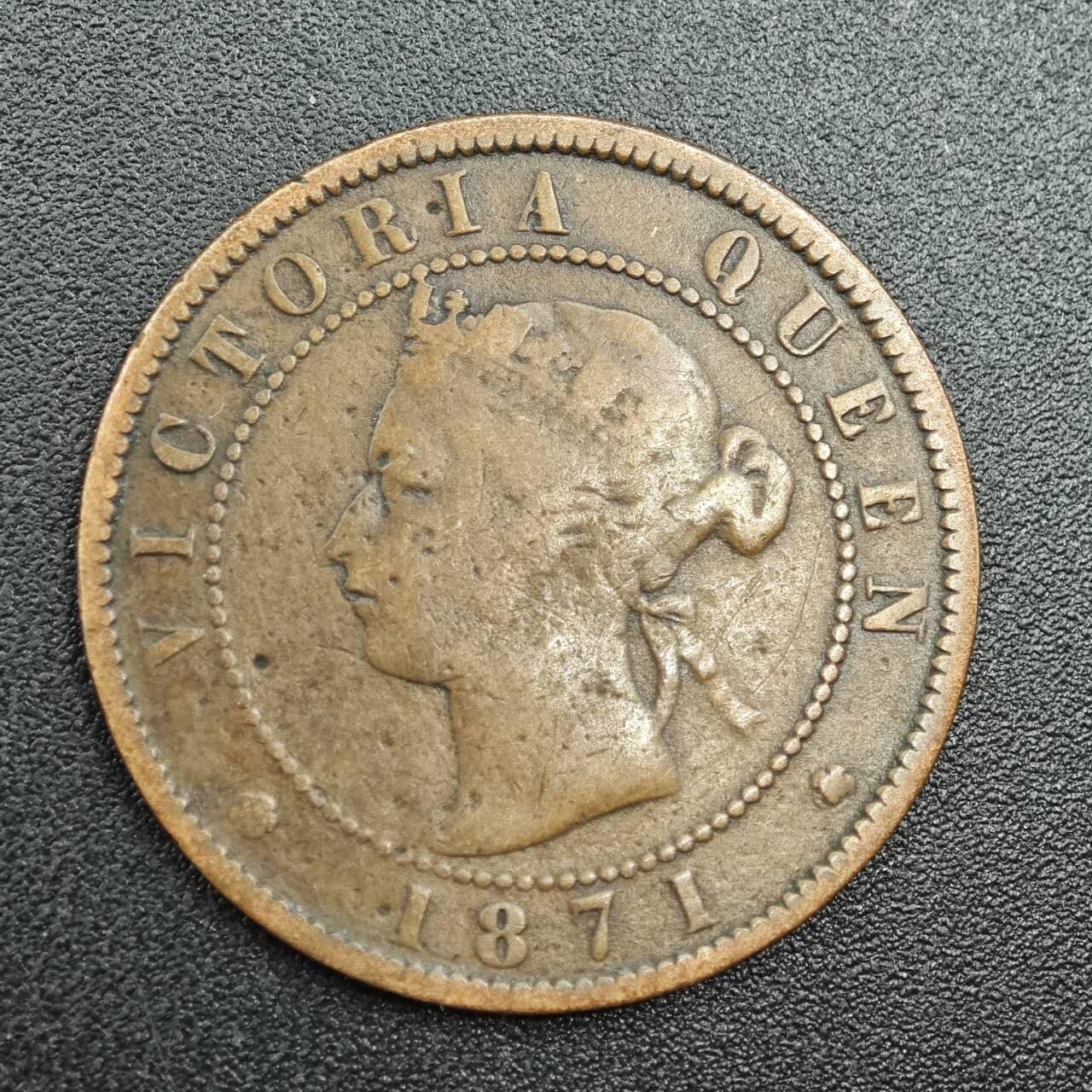 【淘币小摊】实时拍第七百八十八拍   散币小银币场   满百包邮可预留二周 每周一统一发货   爱德华王子岛1871年维多利亚一分铜币