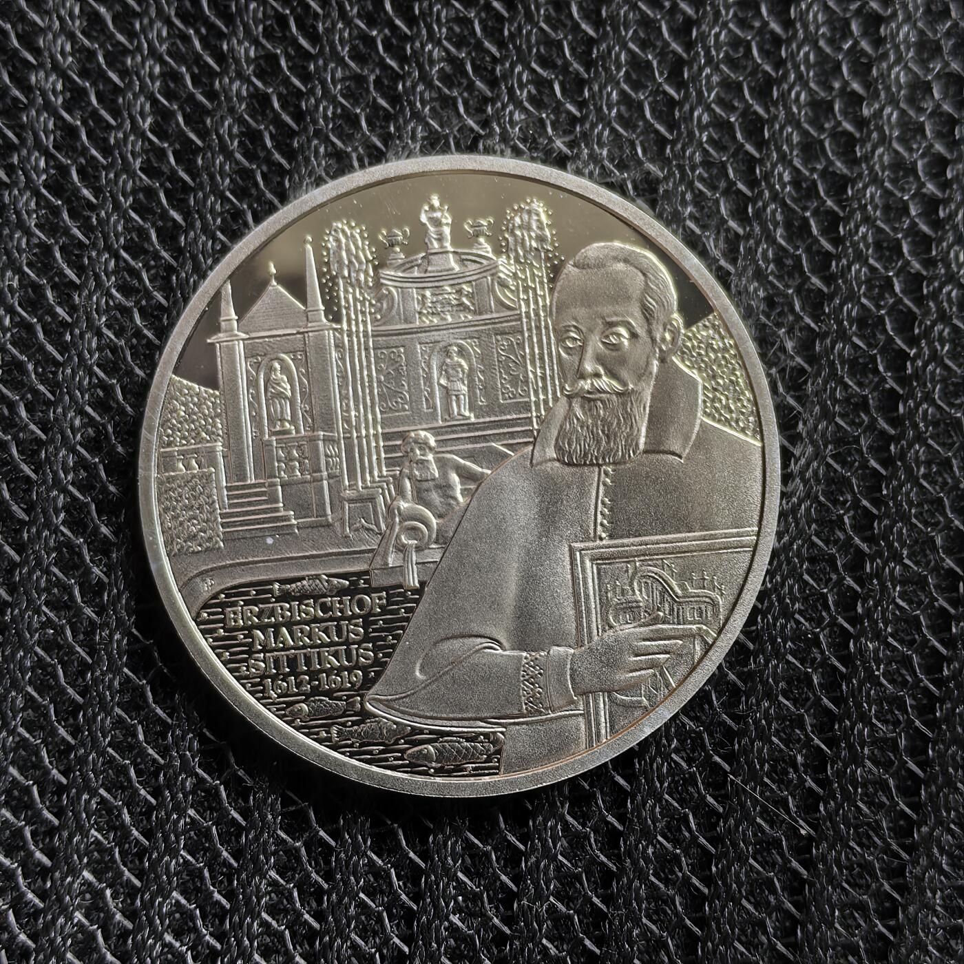 道一币馆币章第一百五十三场 奥地利2004年赫尔布伦城堡10欧元纪念银币 17.3g 925S 