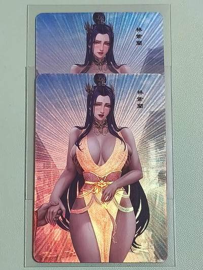 光影卡牌第25期，各家亲签，各家套卡，持续收拍品 - 嘎嘎鸭艺术对卡林紫蘭彩闪 