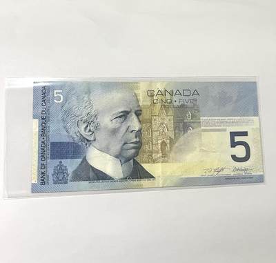  加拿大5元（初版）无全息条 2002年 -  加拿大5元（初版）无全息条 2002年