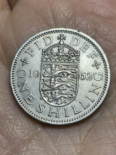 2025年第一百二十三场(总第一百四十九场）外国好品散币(免佣金) - 英国🇬🇧1962年1先令(伊丽莎白二世青年桂冠第二版，英格兰盾徽)