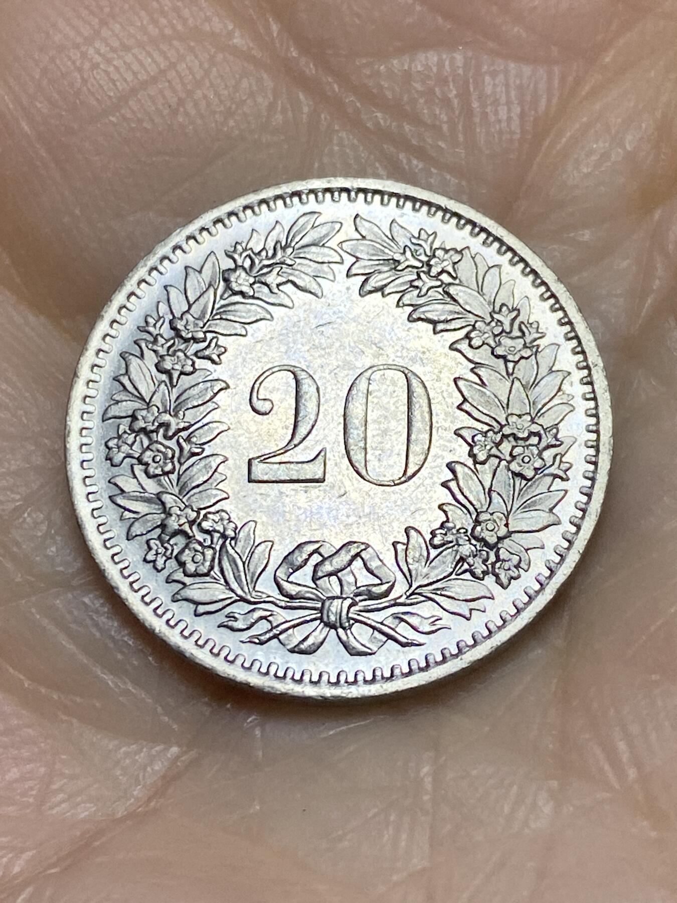 2025年第一百二十二场(总第一百四十八场）外国好品散币(免佣金) 瑞士🇨🇭1979年20分(无标版)