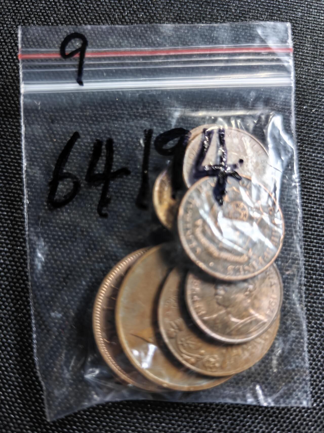 KK钱币收藏小铺  第364场  2月预留时间 周末发货  铜币一组9枚