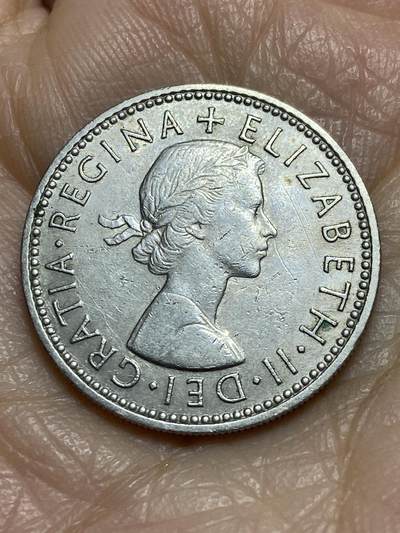 2025年第一百二十三场(总第一百四十九场）外国好品散币(免佣金) 英国🇬🇧1965年1先令(伊丽莎白二世青年桂冠第二版，英格兰盾徽)