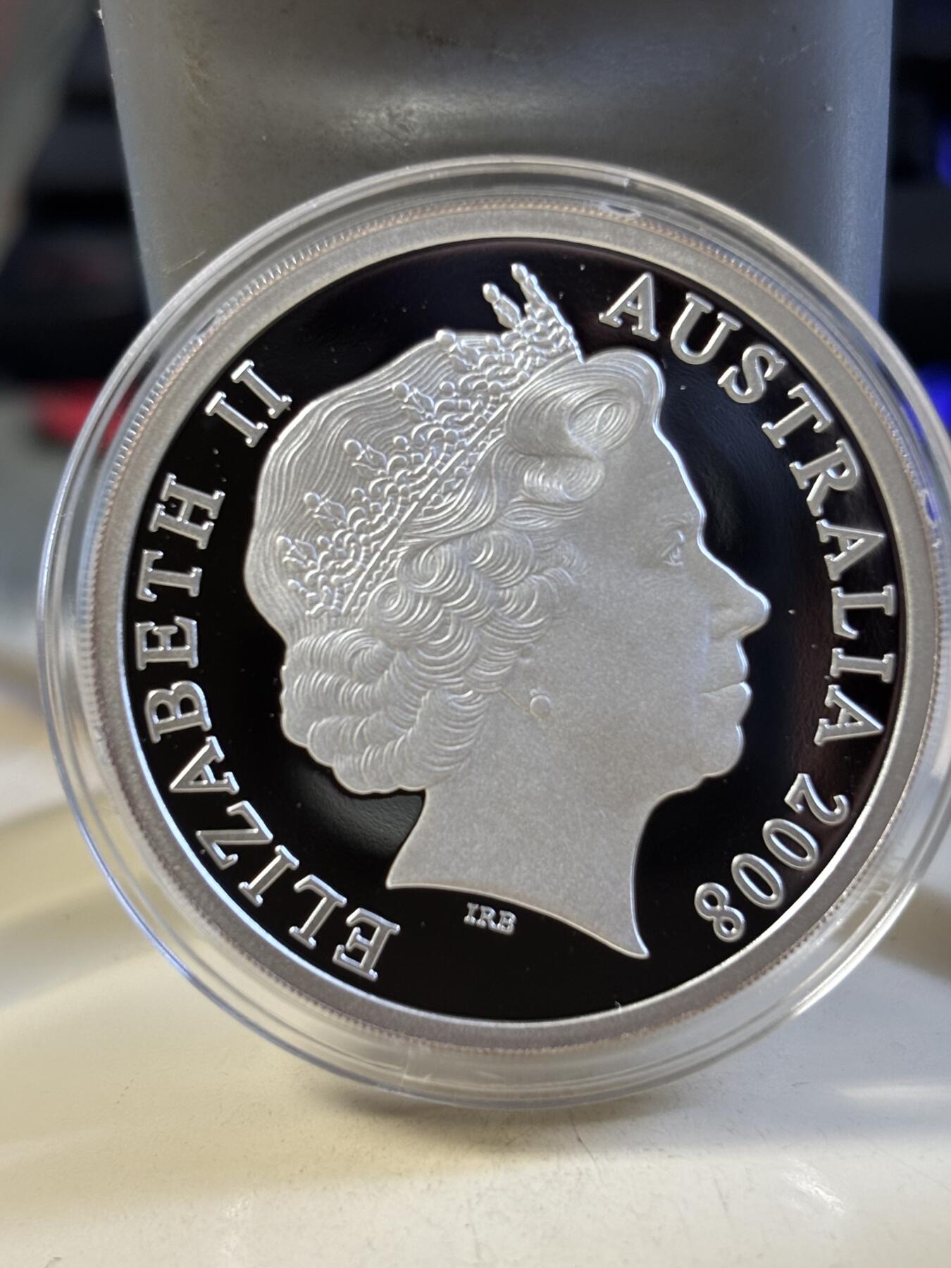 第181期拍卖 澳大利亚2008年北领地地图30周年36.31克纪念银币，999银，发行12500枚