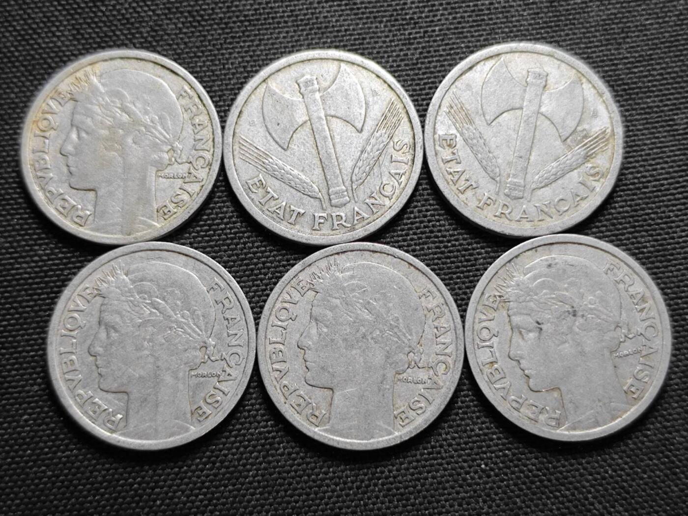 KK钱币收藏小铺  第364场  2月预留时间 周末发货  法国铝币一组13枚