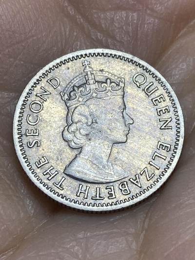 2025年第一百二十三场(总第一百四十九场）外国好品散币(免佣金) 马来亚和英属婆罗洲1961年5分(伊丽莎白二世青年带冠)