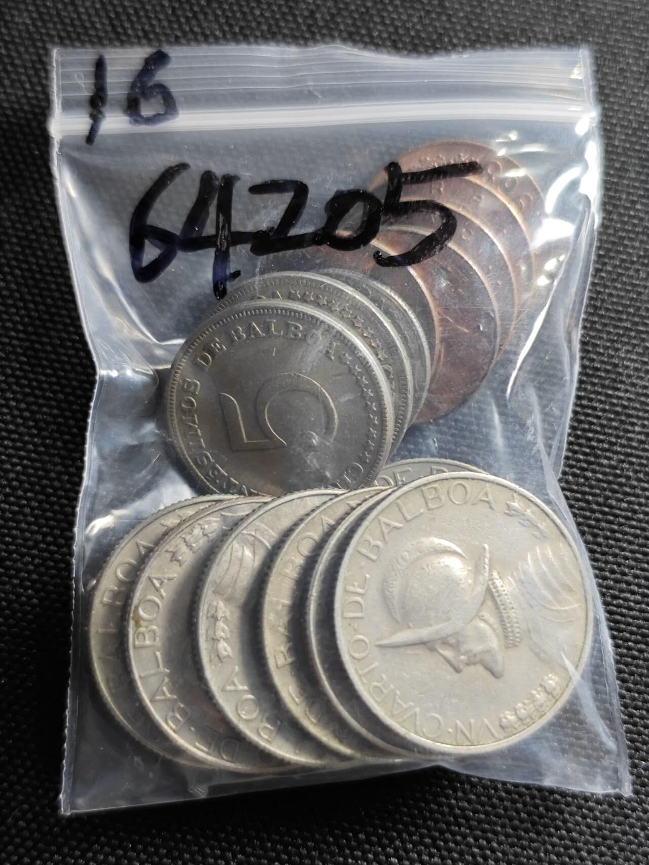 KK钱币收藏小铺  第364场  2月预留时间 周末发货  巴拿马大小面值一组16枚