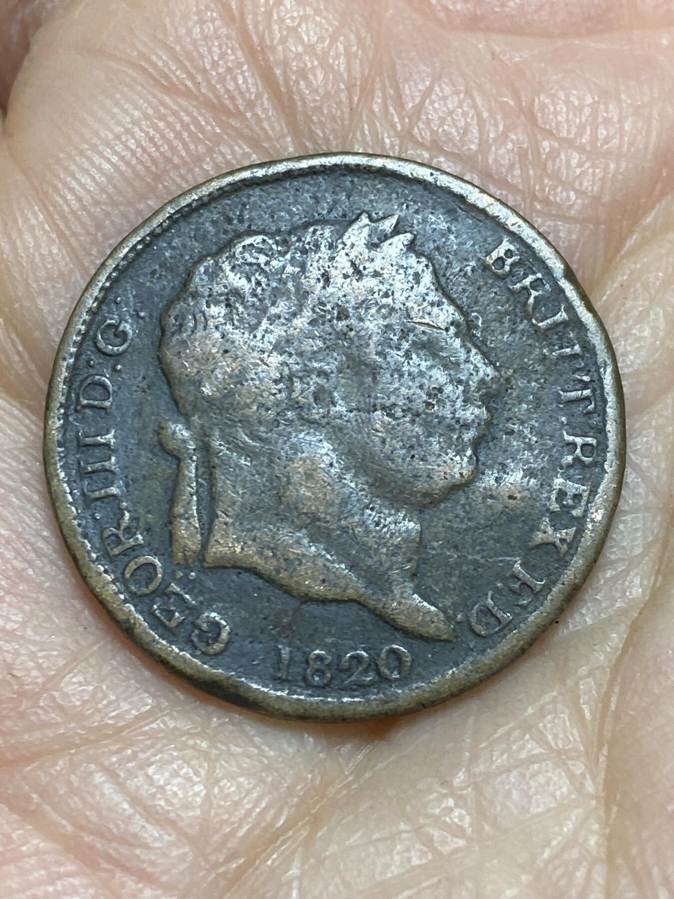 2025年第一百二十三场(总第一百四十九场）外国好品散币(免佣金) 英国🇬🇧1820年1先令(乔治三世时期，铜制代币)