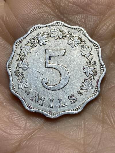 2025年第一百二十二场(总第一百四十八场）外国好品散币(免佣金) - 马耳他🇲🇹1972年5米尔