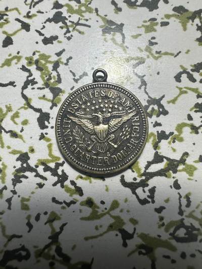 中外钱币 美国四分之一美金纪念章