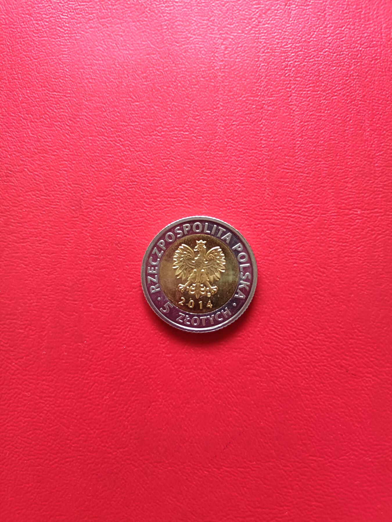 【云涧收藏】第七十七场 波兰2014年5兹罗堤双色纪念币，BU