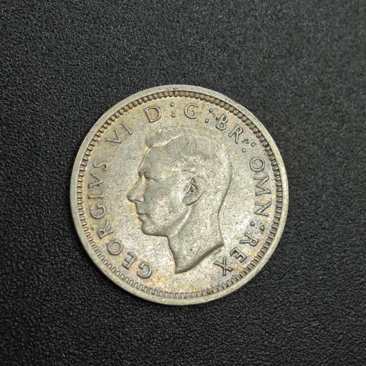 【淘币小摊】实时拍第七百八十八拍   散币小银币场   满百包邮可预留二周 每周一统一发货   英国1937年乔治五世3便士银币