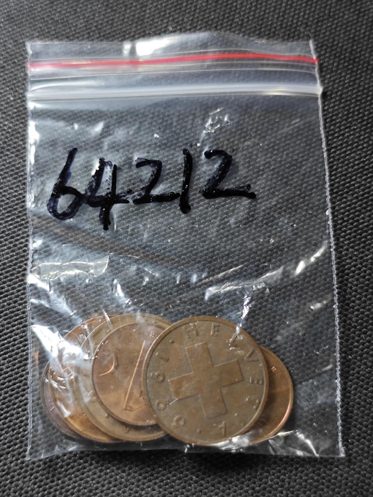 KK钱币收藏小铺  第364场  2月预留时间 周末发货  瑞士铜币一组6枚