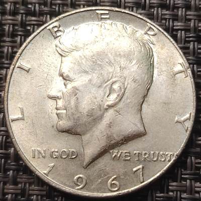 布加迪🐬～世界钱币(上海)🌾第 257 期 /  各国套币和散币 - 美国🇺🇸 1964年 1/2元银币(低银版)