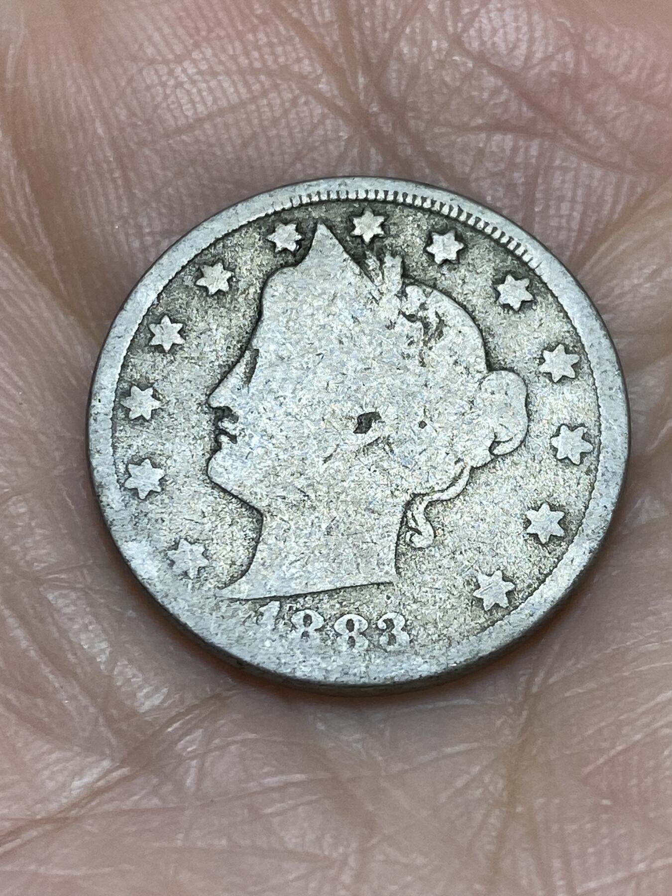 2025年第一百二十二场(总第一百四十八场）外国好品散币(免佣金) 美国🇺🇸1883年5分(自由女神5分第二版，首发年)