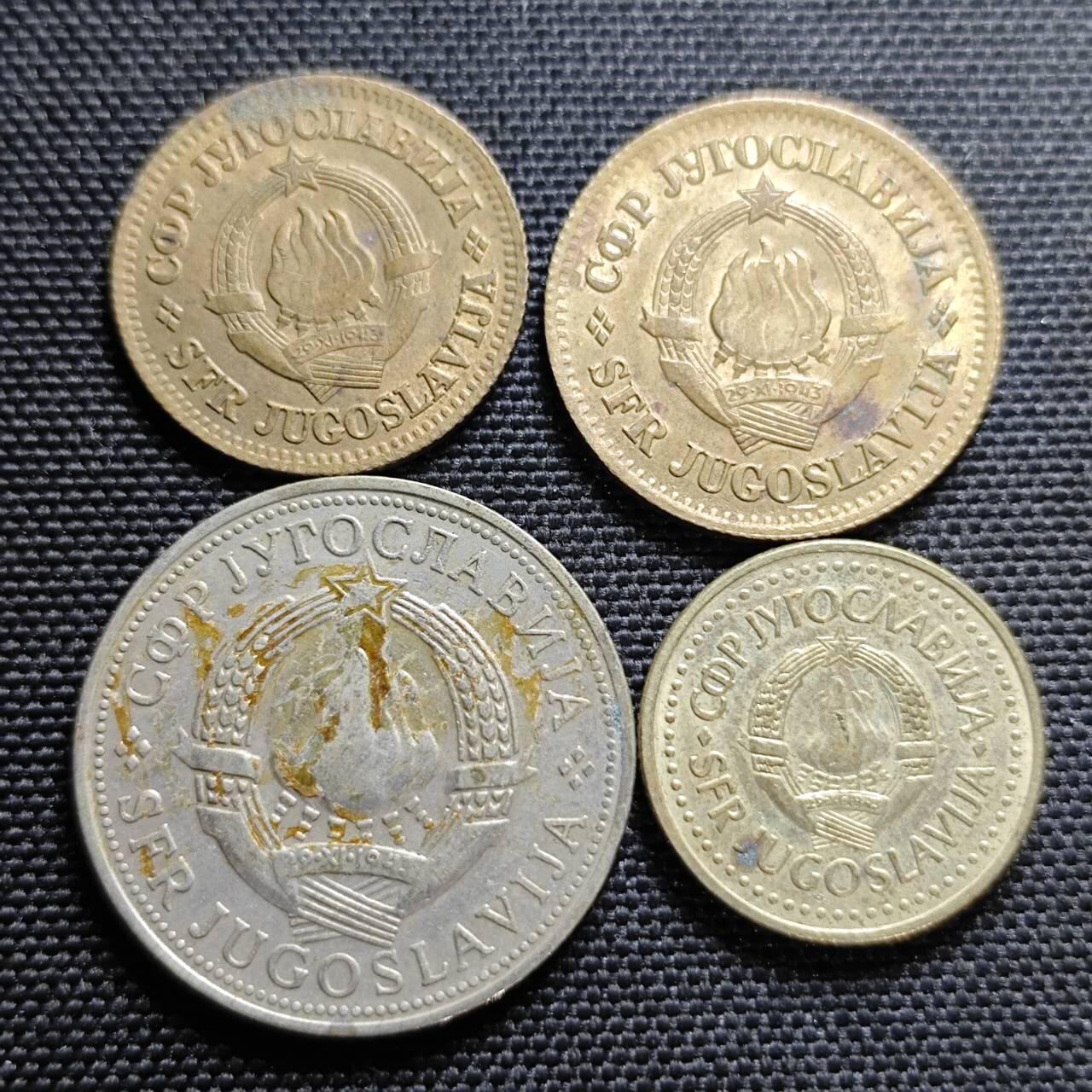 KK钱币收藏小铺  第364场  2月预留时间 周末发货  南斯拉夫一组4枚