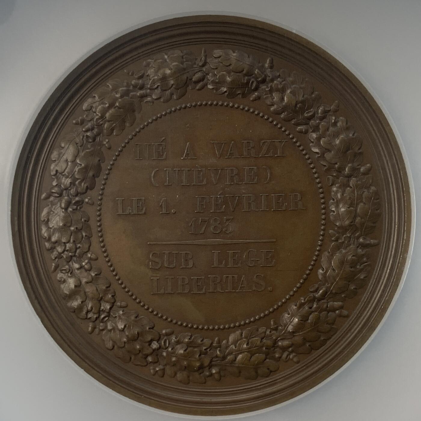 掌中浮雕-藏着的欧洲第040场 NGC MS63 : 1839年法国律师兼政治家-安德烈·玛丽·让·雅克·杜平纪念大铜章，61mm