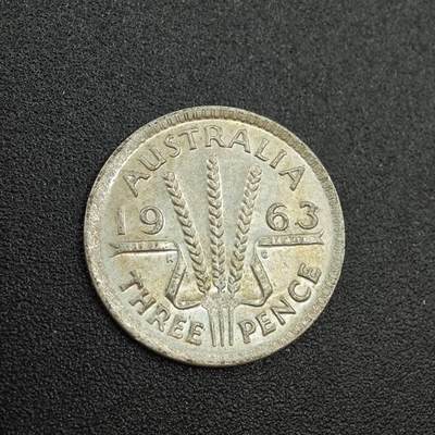 【淘币小摊】实时拍第七百八十八拍   散币小银币场   满百包邮可预留二周 每周一统一发货   - 澳大利亚1963年3便士银币