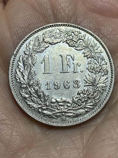 2025年第一百二十三场(总第一百四十九场）外国好品散币(免佣金) - 瑞士🇨🇭1968年1法郎