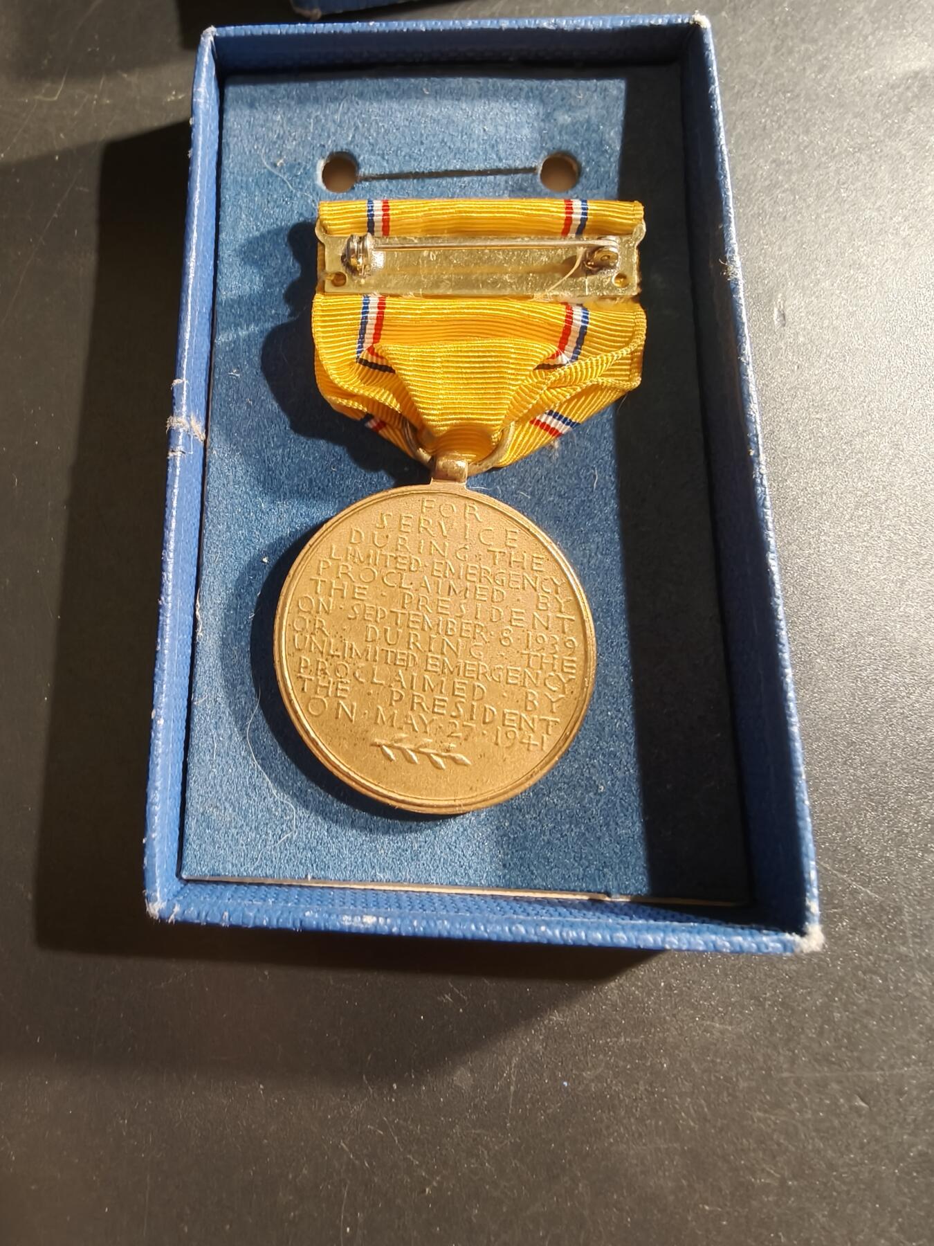 老王徽章第161期 美国二战本土防卫奖章     原盒