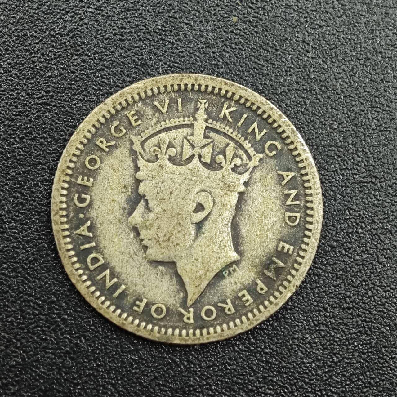 【淘币小摊】实时拍第七百八十八拍   散币小银币场   满百包邮可预留二周 每周一统一发货   马来亚1943年乔治六世5分银币