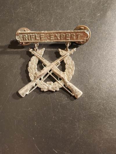 老王徽章第161期 - 美国海军陆战队步枪专家资格章     925银     18.1g