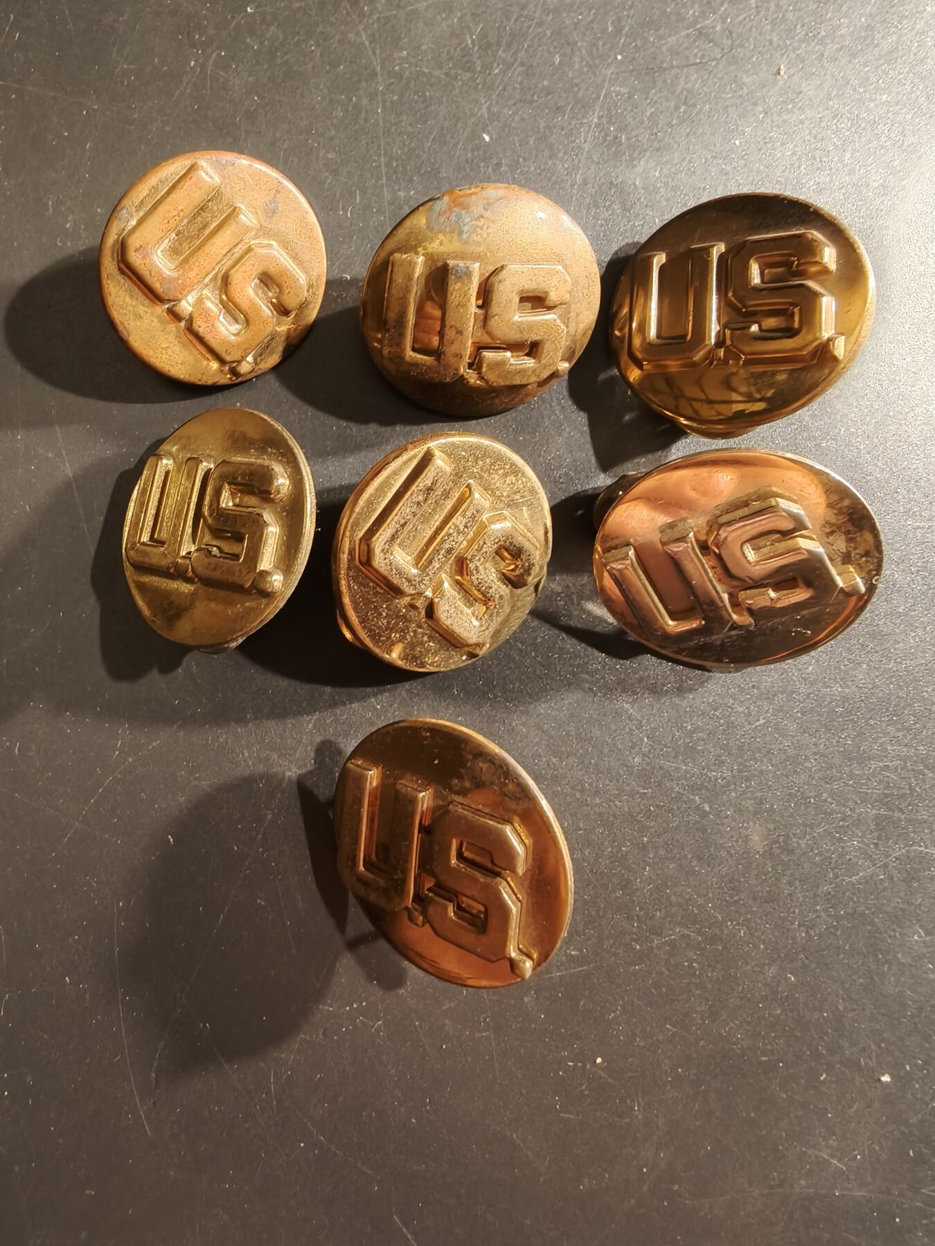 老王徽章第161期 美国陆军领章一组     不同版本    个别带厂标