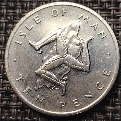 布加迪🐬～世界钱币(上海)🌾第 257 期 /  各国套币和散币 - 马恩岛 1976年 10便士