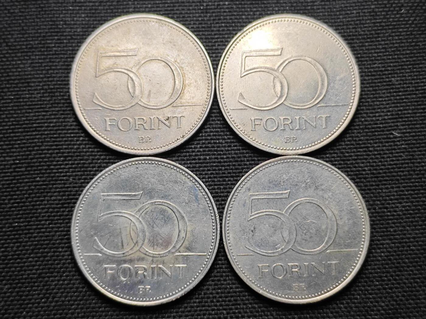 KK钱币收藏小铺  第364场  2月预留时间 周末发货  匈牙利50福林一组4枚