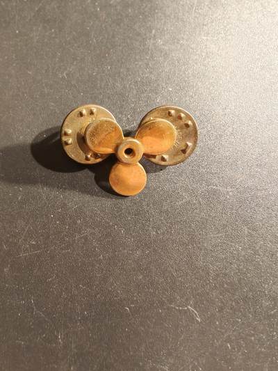 老王徽章第161期 - 美国海军机械师领章    925银镀金    2.5g