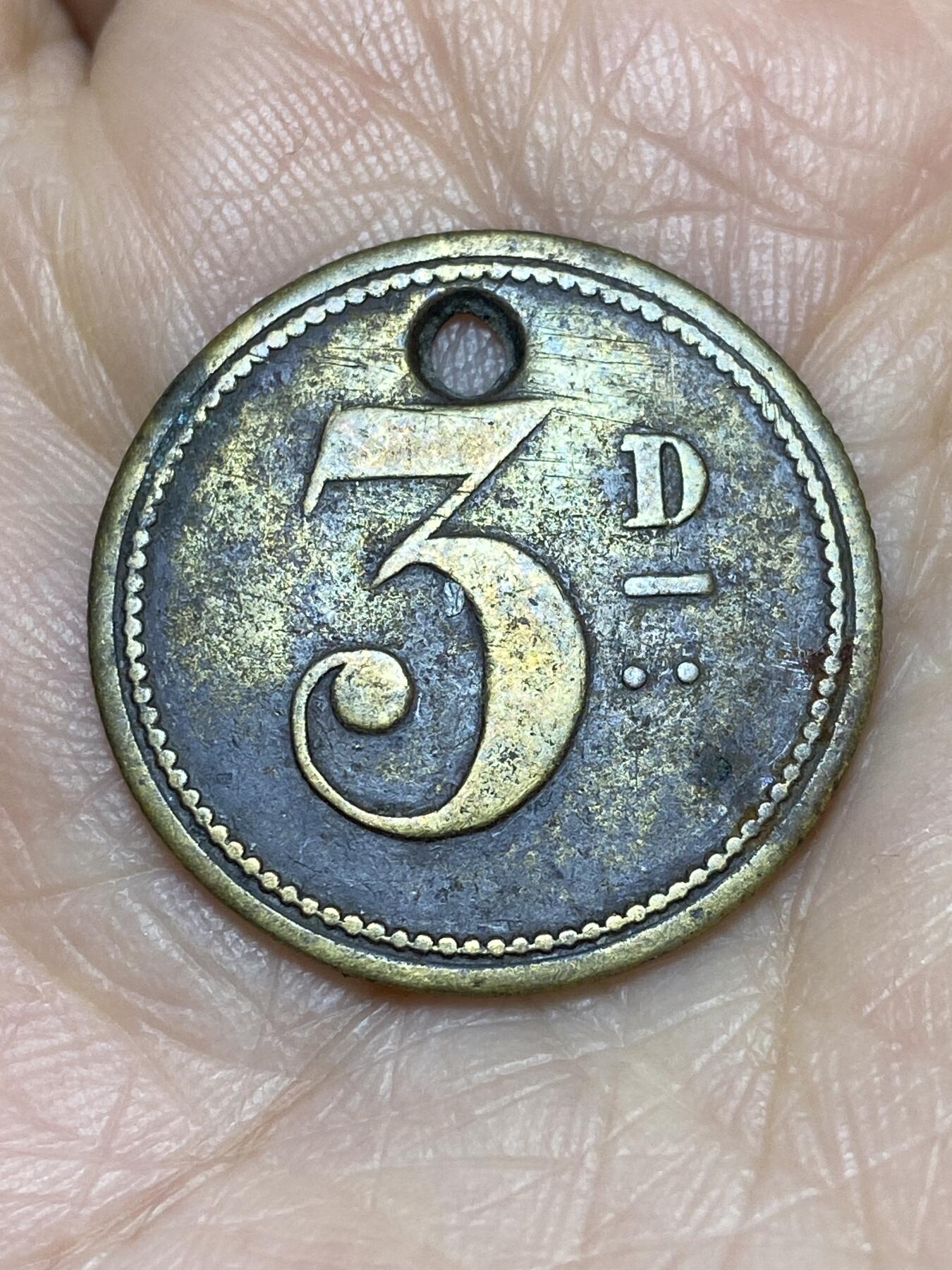 2025年第一百二十二场(总第一百四十八场）外国好品散币(免佣金) 英国🇬🇧埃克塞特商业咖啡宫殿3便士代币